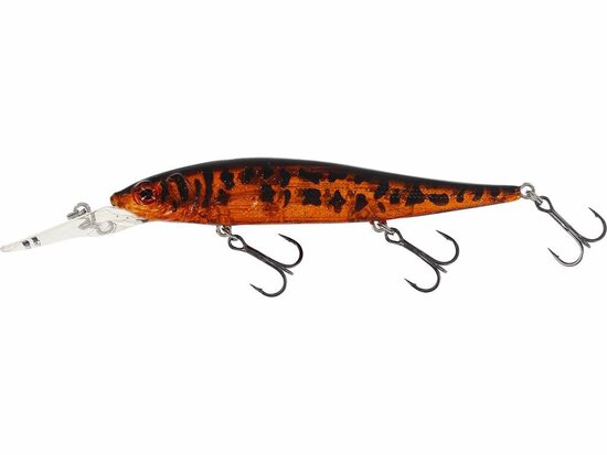 Westin Fishing Jerkbite MR suspending Motoroil Burbot (11cm) goudvoorn