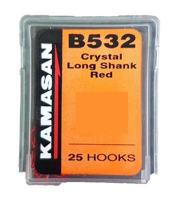 Kamasan B532 crystal long shank red (10) goudvoorn