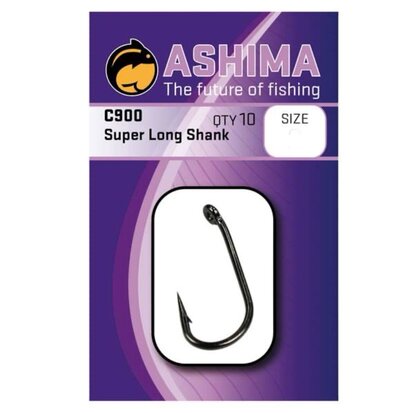 Ashima C900 Super Long Shank size 6 goudvoorn