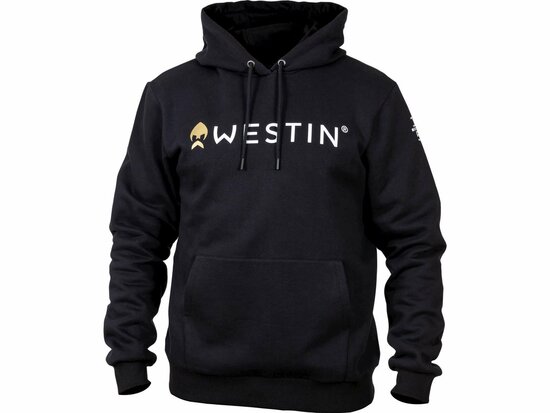 Westin Fishing original Hoodie M zwart goudvoorn