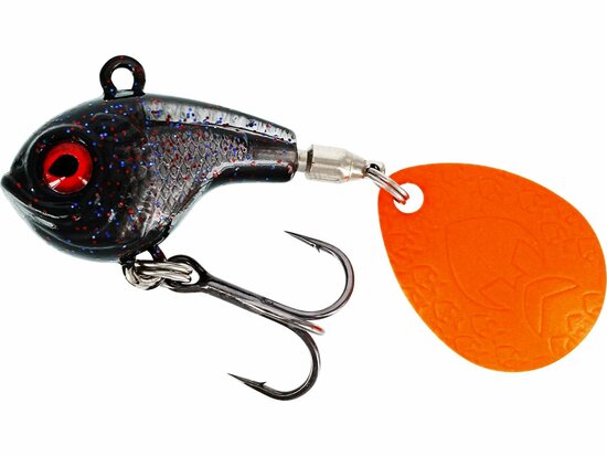 Westin Fishing Dropbite Spin Tail Jig zwart mamba (2.6cm) goudvoorn