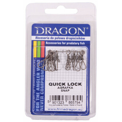 Dragon Quick Lock Snap wartel maat 8 goudvoorn