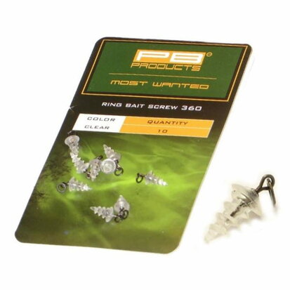 PB Products Ring Bait Screw 360 Clear goudvoorn