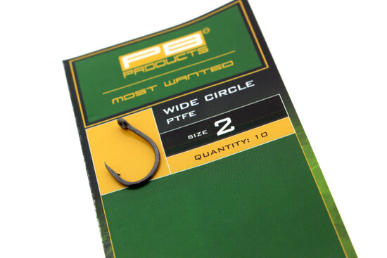 PB Products Wide Circle Hook PTFE size 2 Goudvoorn