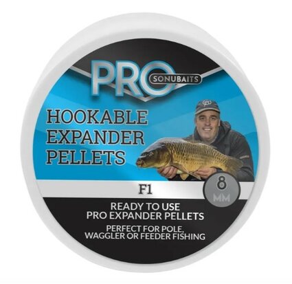 Sonubaits Hookable Expander Pellets F1 (8mm 100gr) goudvoorn