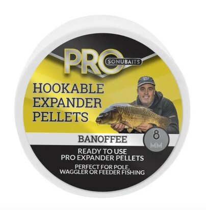 Sonubaits Hookable Expander Pellets Banoffee (8mm 100gr) goudvoorn