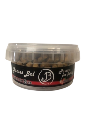 James Bol Bait Band Pellet Aardbei 6mm 0.1kg goudvoorn