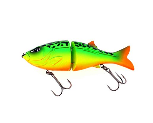 Rozemeijer Jerk & Swim Speckled Fire Tiger haakmaat 1 (14cm 48g) goudvoorn