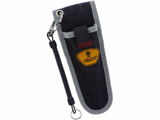 Westin Fishing Pliers Sheath with lanyard Medium zwart goudvoorn