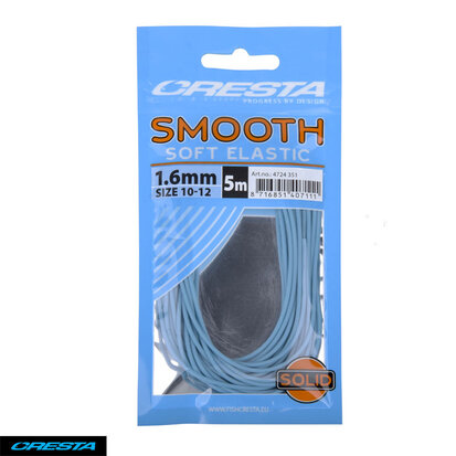 Cresta soft smooth elastic licht blauw 5m 1.6mm goudvoorn