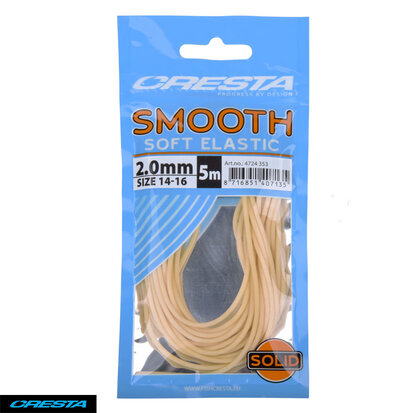 Cresta soft smooth elastic wit 5m 2.0mm goudvoorn