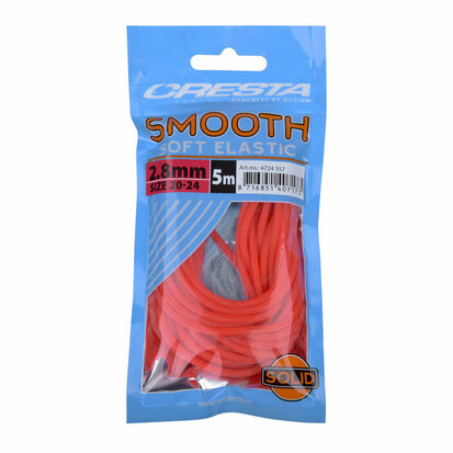 Cresta soft smooth elastic Fluo red 5m 2.8mm goudvoorn