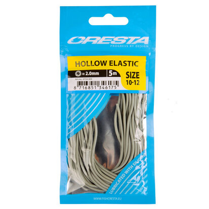 Cresta Holle/Hollow elastic Grijs 5m 2.0mm goudvoorn