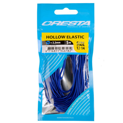 Cresta Holle/Hollow elastic Blauw 5m 2.2mm goudvoorn