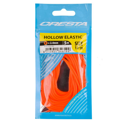 Cresta Holle/Hollow elastic Rood 5m 2.4mm goudvoorn