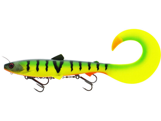 Westin Bullteez Curltail R2F Inline Sinking Tiger Perch (33cm) goudvoorn