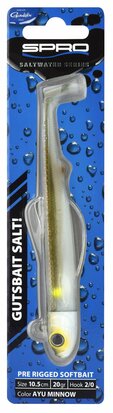 Spro Gutsbait Salt Ayu Minnow haak 2/0 (10.5cm 20gr) goudvoorn