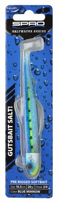 Spro Gutsbait Salt-Blue Minnow haak 2/0 (10.5cm 20gr) goudvoorn