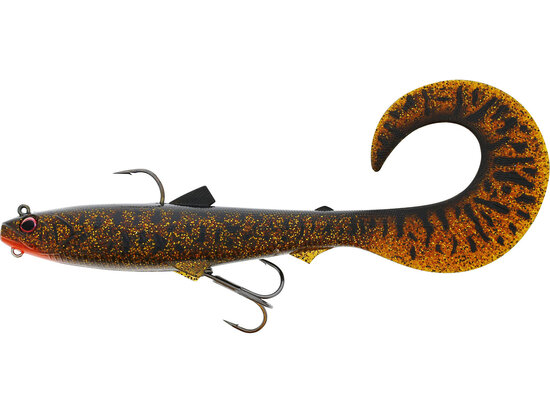 Westin Bullteez Curltail RNR Sinking Motoroil Burbot (21cm) goudvoorn