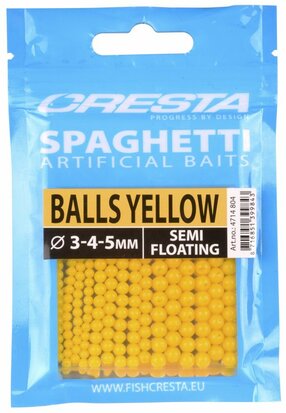 Cresta Spaghetti Balls Yellow Semi-Floating goudvoorn