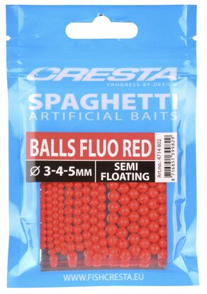 Cresta Spaghetti Balls Fluo Red XL Semi Floating goudvoorn