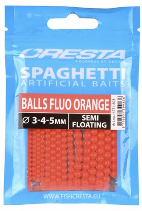 Cresta Spaghetti Balls Fluo Orange XL Semi-Floating goudvoorn