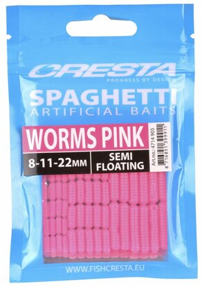 Cresta Spaghetti Worms Pink Semi-Floating goudvoorn