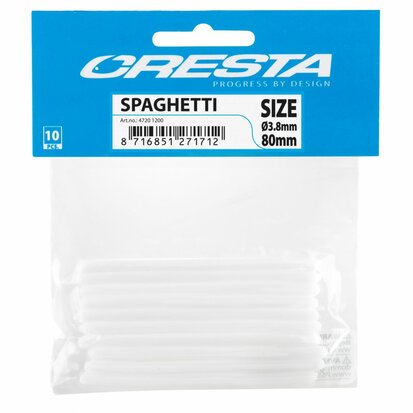 Cresta Spaghetti wit (3.8mm 8cm) goudvoorn