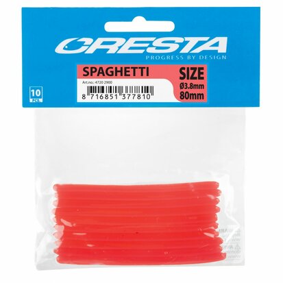 Cresta Spaghetti Fluo Red (3.8mm 8cm) goudvoorn