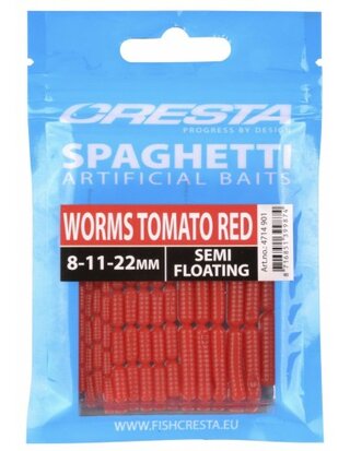 Cresta Spaghetti Worms Tomato Red Semi-Floating goudvoorn