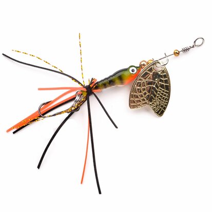 Spro Larva Mayfly Spinner Perch (5cm 4gr) Single haakmaat 10 goudvoorn