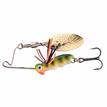 Spro Larva Micro Spinnerbait Perch (4cm 7gr) haakmaat 10 goudvoorn