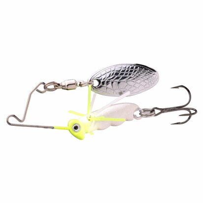 Spro Larva Micro Spinnerbait UV Pearl (4cm 7gr) haakmaat 10 goudvoorn