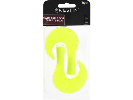 Westin Swim Tail 12cm Spare Curltail 9cm 8gr Fluo Geel 2stuks goudvoorn