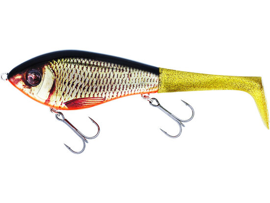 Westin Swim Tail 12cm 68gr Sinking Real Rudd 1 body 2 tails goudvoorn