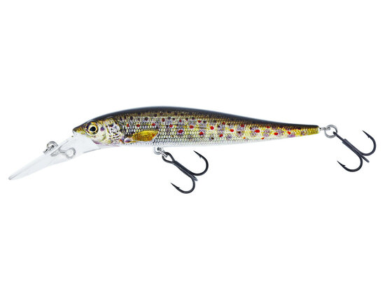 Westin Jerkbite MR Jerkbait Suspending Brown Trout Fry 7,5cm 6gr goudvoorn