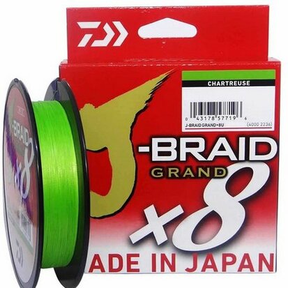 Daiwa Gevlochten Lijn J-Braid Grand X8 135m 0.06mm goudvoorn