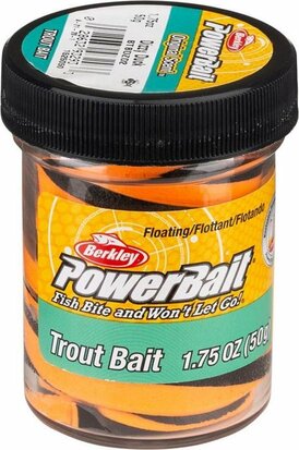 Berkley Powerbait Foreldeeg Troutbait Glitter Dizzy Duck 50gr goudvoorn