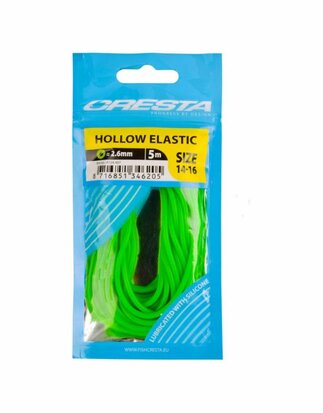 Cresta Holle/Hollow elastic Groen 5m 2.6mm goudvoorn