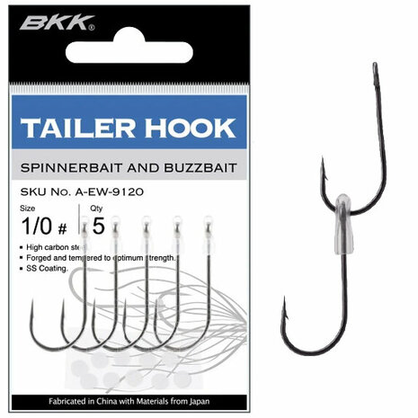 BKK Trailer Hook Spinnerbaits 1/0 goudvoorn