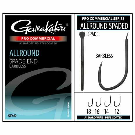 Gamakatsu Allround Spade End Barbless (maat 14) goudvoorn