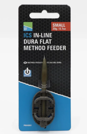 Preston ICS In-Line Dura flat Method Feeder Small (30gr) goudvoorn